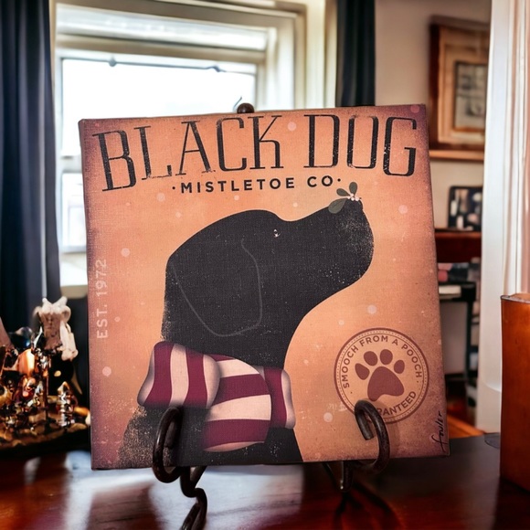 Adorable Canvas Art featuring a Black Lab - Picture 4 of 11